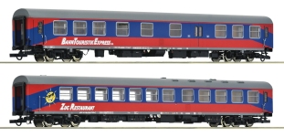 Roco 74027 - H0 - 2-tlg. Set Personenwagen Bahn Touristik Express, BTE, Ep. VI
